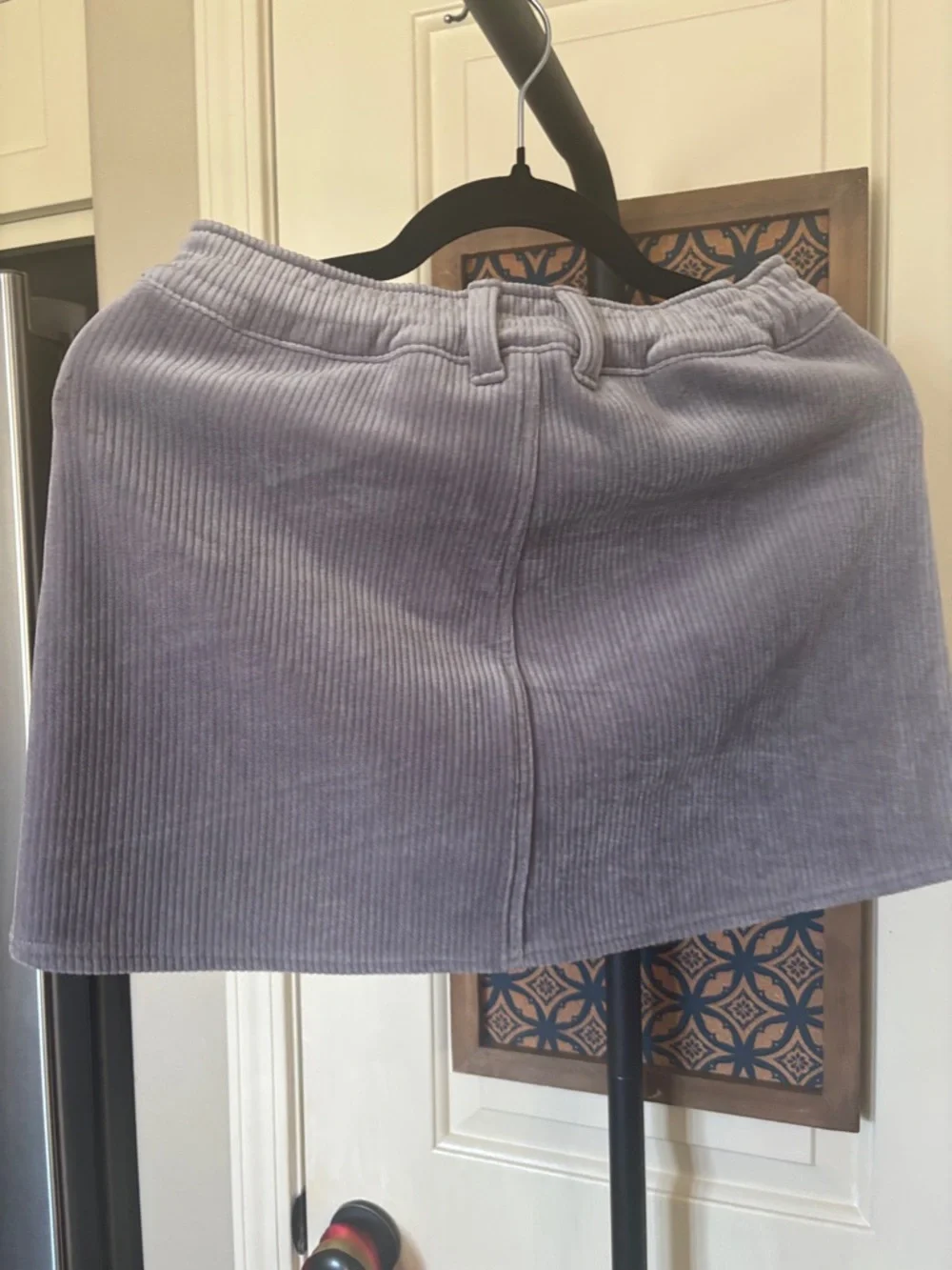 ALO Yoga Lavender Ribbed A-Line Mini Skirt